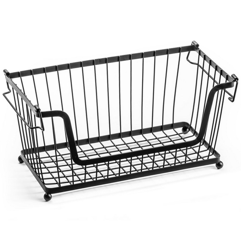 Coșul metalic pentru fructe și legume negru Handy KitchenServ