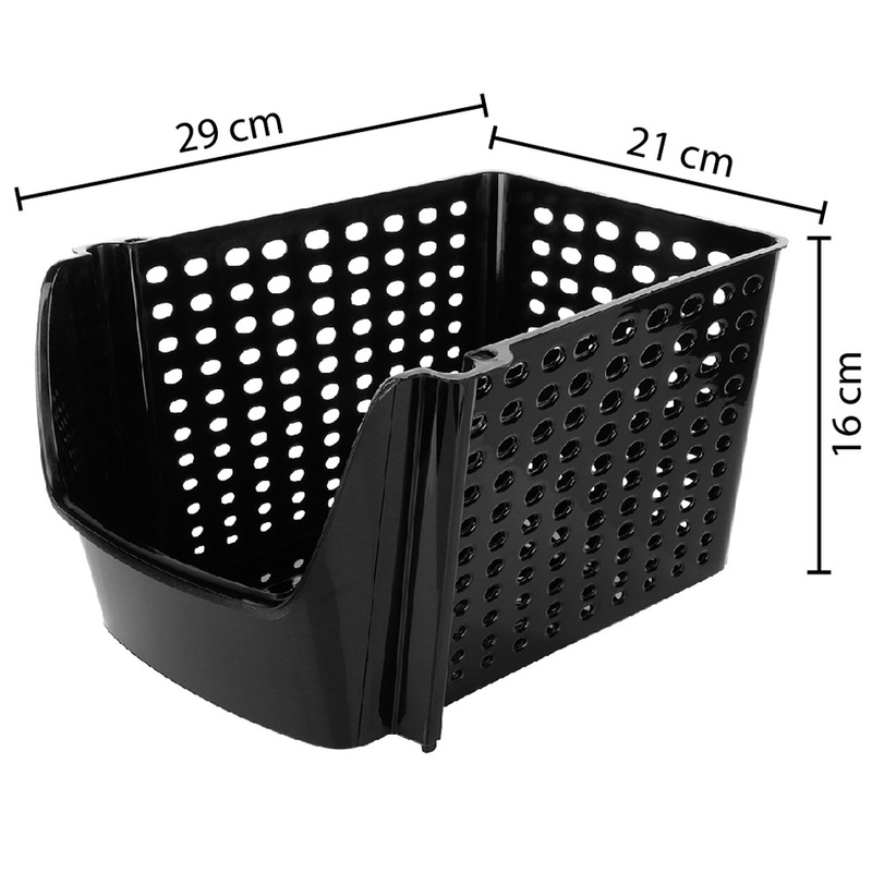 Coșul pentru depozitarea legumelor și fructelor negru, 29×21×16 cm Handy KitchenServ