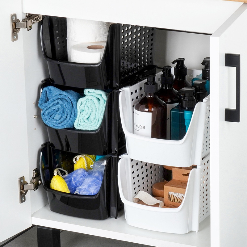 Coșul pentru depozitarea legumelor și fructelor negru, 29×21×16 cm Handy KitchenServ