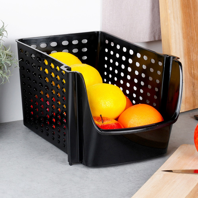 Coșul pentru depozitarea legumelor și fructelor negru, 29×21×16 cm Handy KitchenServ