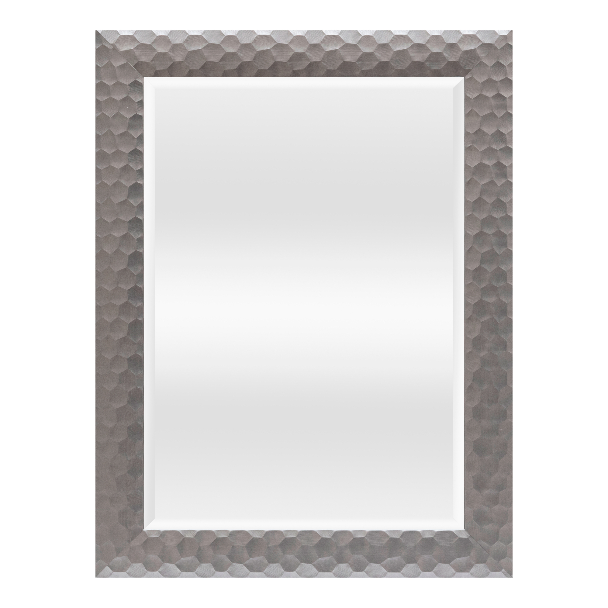 Oglinda de perete, en.casa, Ocre, 104 x 74 cm, plastic, gri argintiu, forma dreptunghiulara HausGarden Leisure