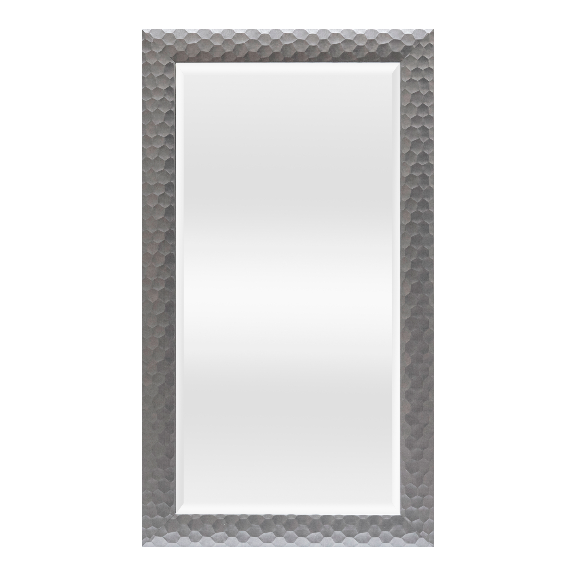 Oglinda de perete, en.casa, Ocre, 114 x 64 cm, plastic, gri argintiu, forma dreptunghiulara HausGarden Leisure