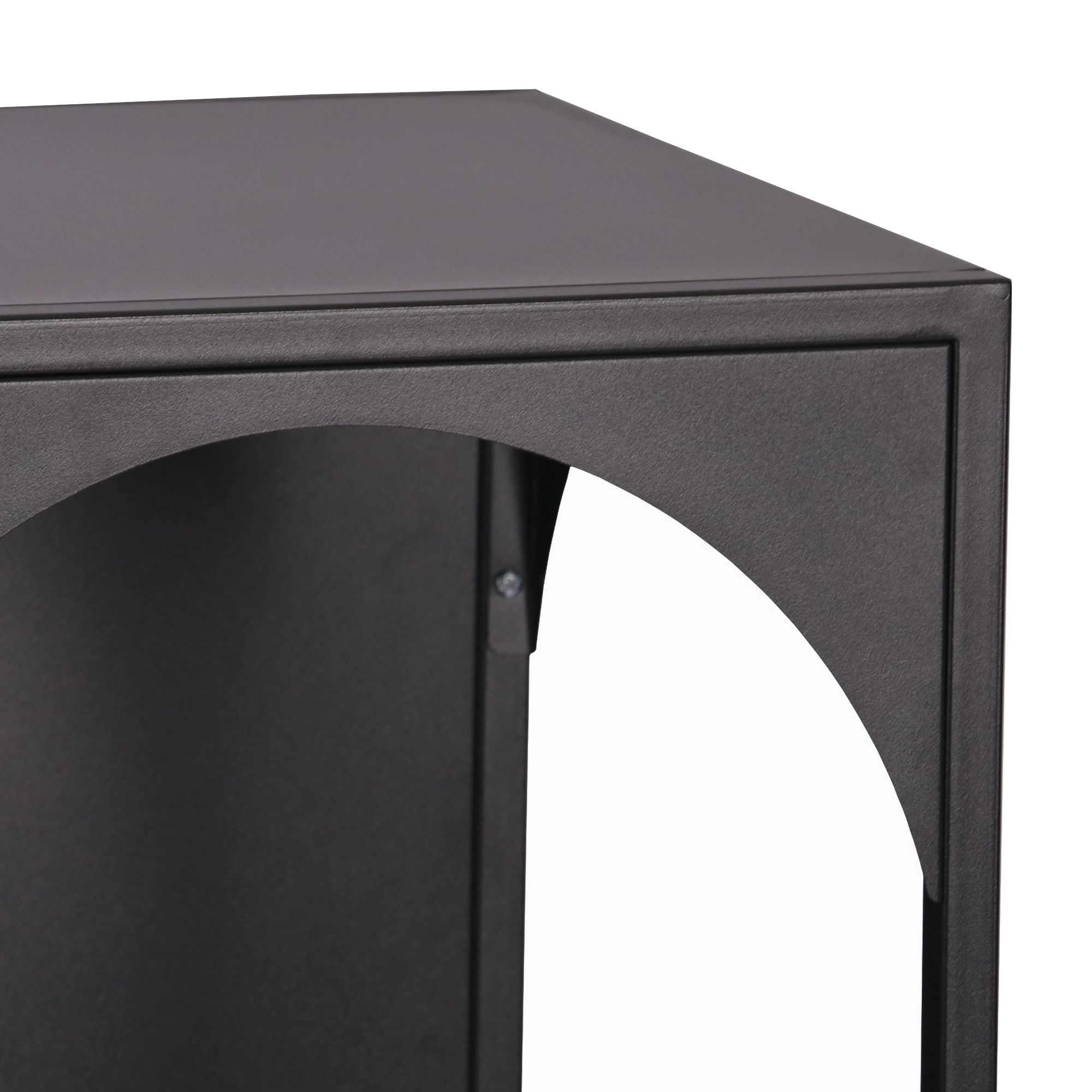 Raft, en.casa, PXSL-0150 Akaa, 133 x 35 x 35 cm, otel, negru, 5 kg, de sine statator, cu 4 polite depozitare HausGarden Leisure