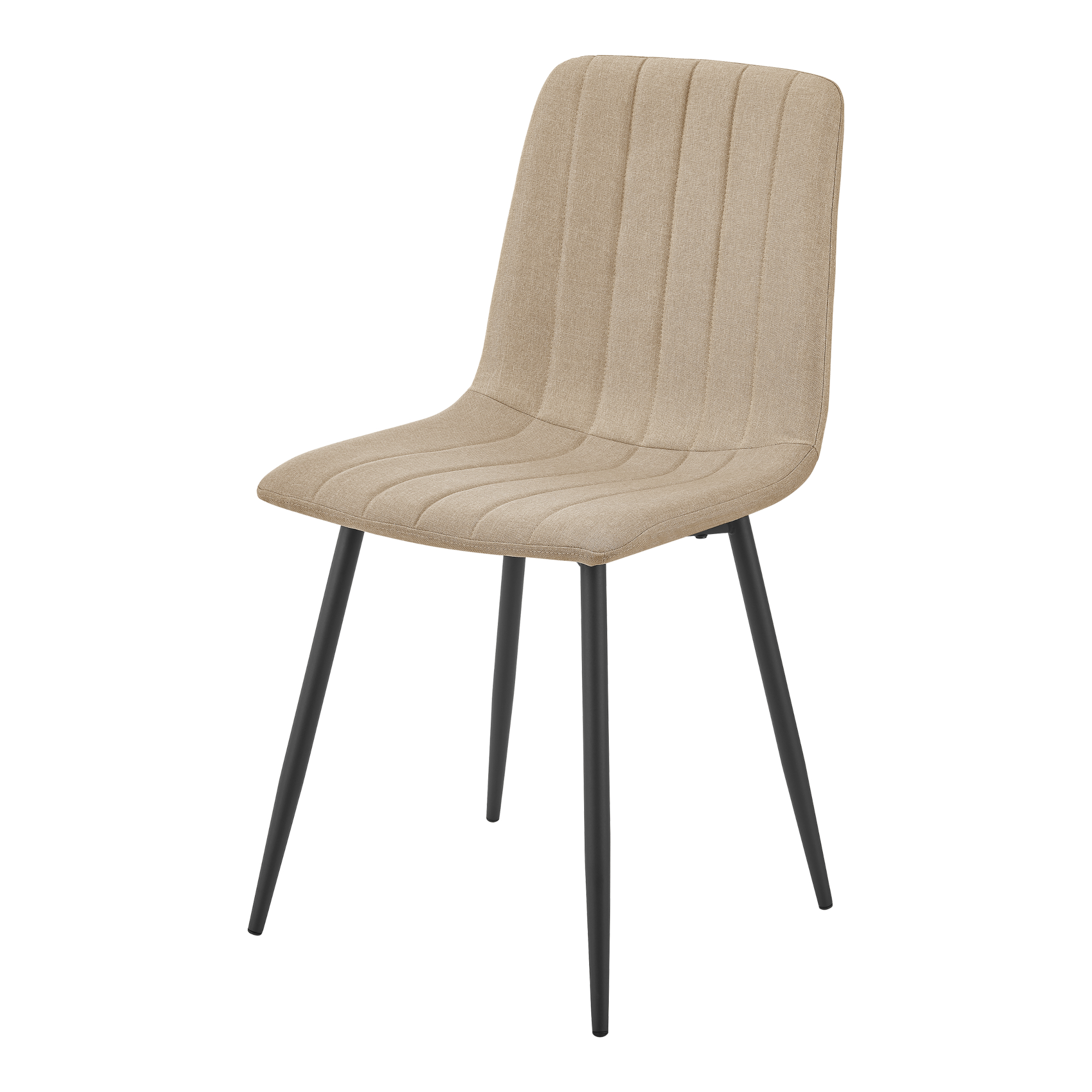 Set 2 bucati scaune bucatarie, en.casa, PXAT-5637 Elsern, 89 x 43 x 51 cm, otel, textil, maro deschis HausGarden Leisure