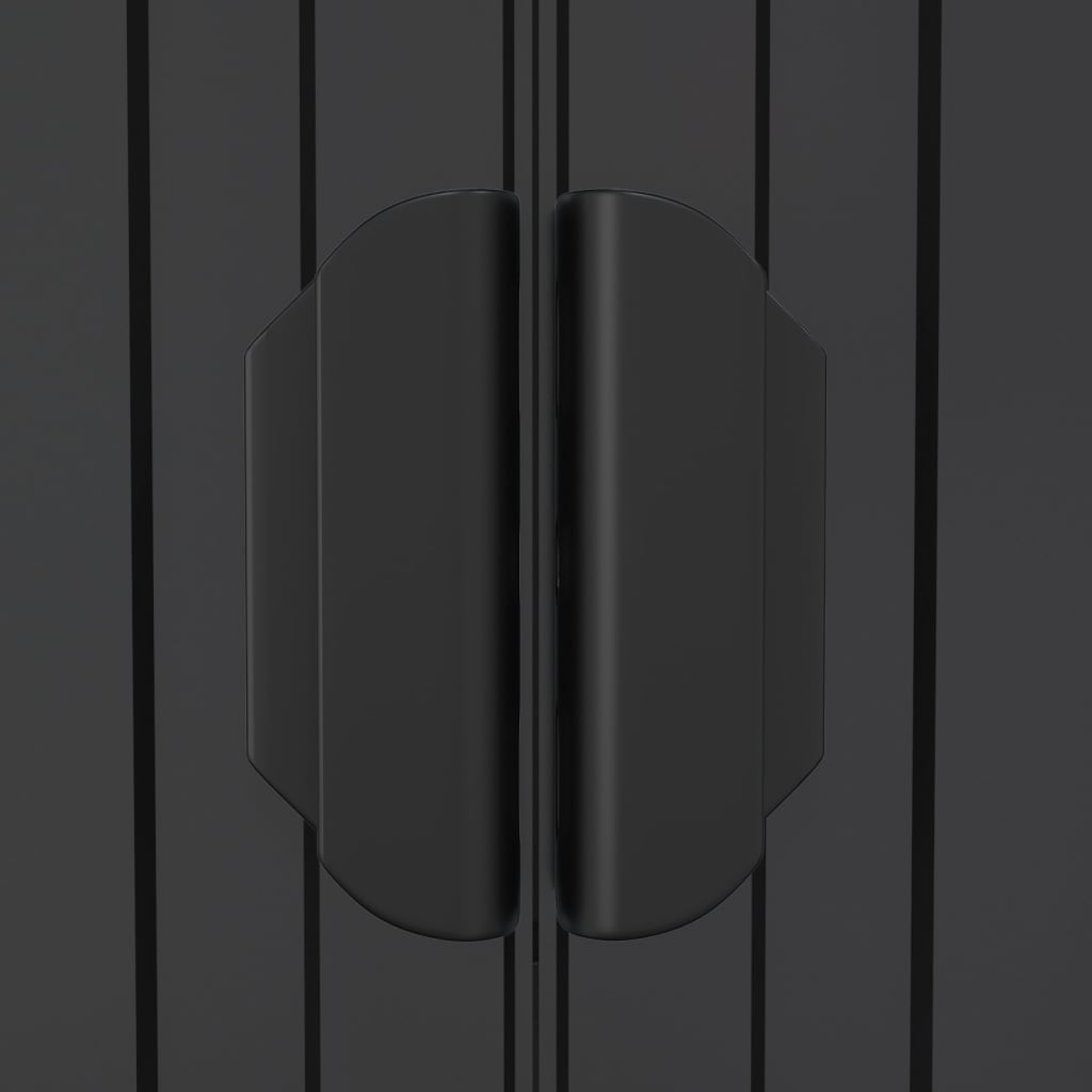 Magazie Sopron de Gradina, 192x357x223 cm, Metalica, Usi Glisante, 4 Guri Aerisire, Gri Antracit