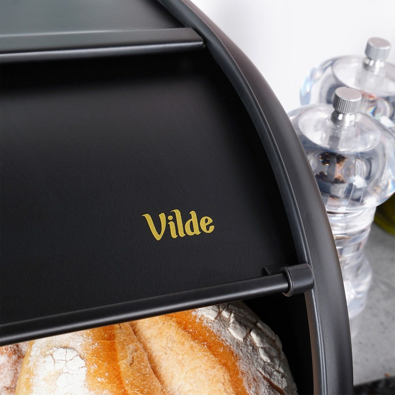 Cutia pentru pâine din oțel inoxidabil negru 43×27,5×18,5 cm Handy KitchenServ