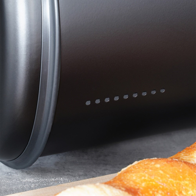 Cutia pentru pâine din oțel inoxidabil negru 43×27,5×18,5 cm Handy KitchenServ