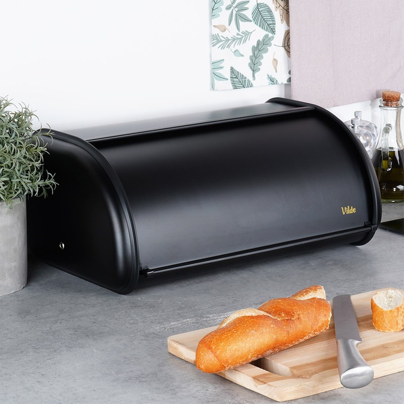 Cutia pentru pâine din oțel inoxidabil negru 43×27,5×18,5 cm Handy KitchenServ