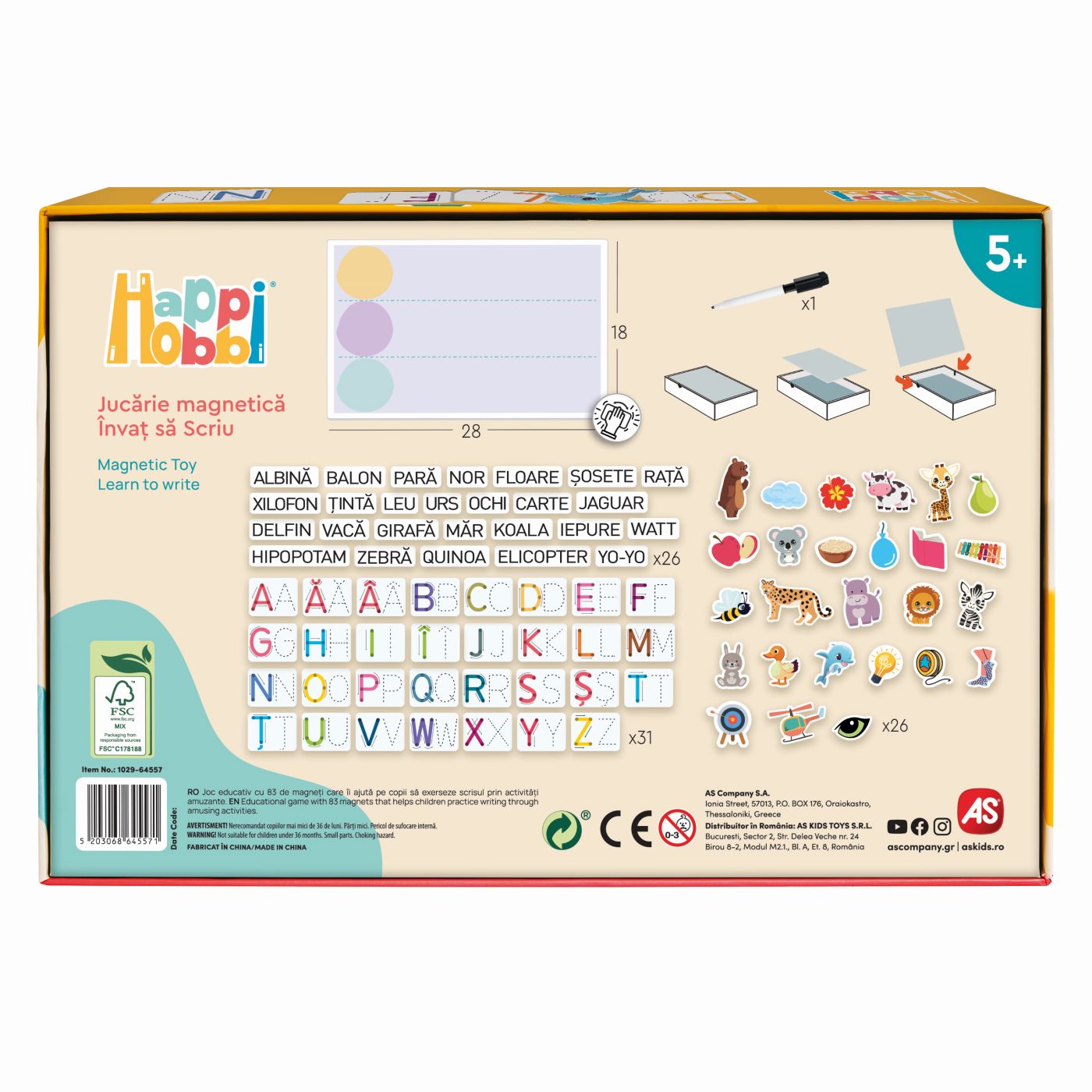 HAPPI HOBBI JUCARIE MAGNETICA INVAT SA SCRIU SuperHeroes ToysZone