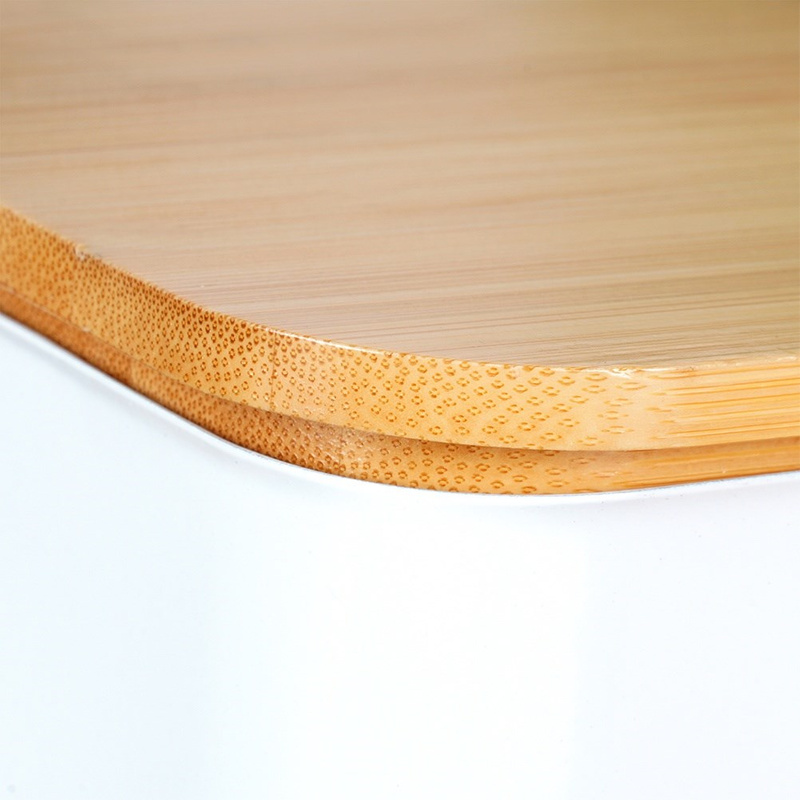 Recipientul pentru unt din oțel alb, cu capac din bambus Handy KitchenServ