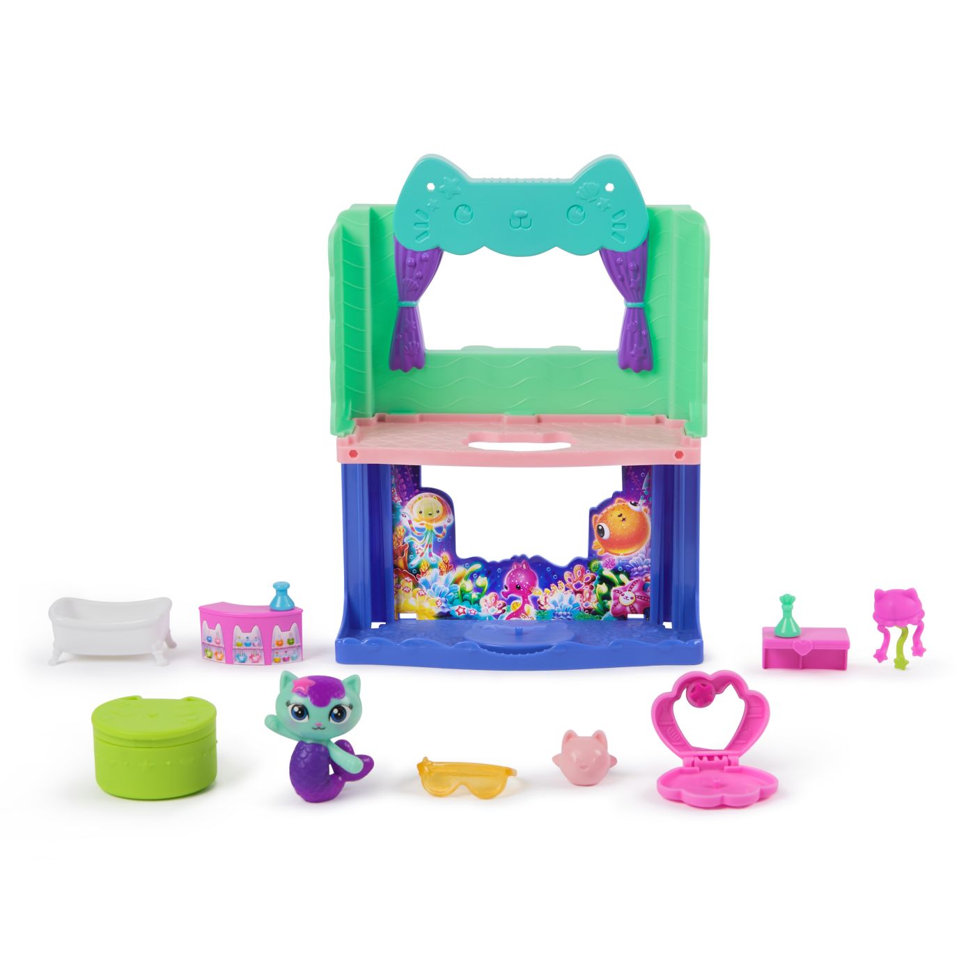 GABBYS DOLLHOUSE FILMUL SET BAIA SPA A PISICII MERCAT CU FIGURINA SI ACCESORII SuperHeroes ToysZone