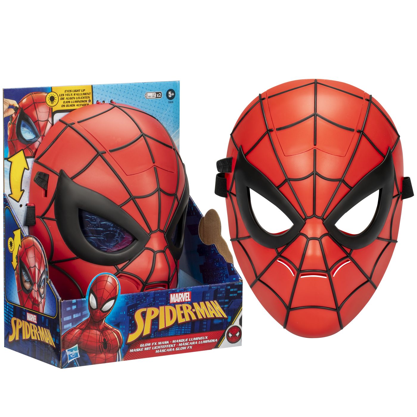 MARVEL SPIDERMAN MASCA GLOW FX CU OCHI LUMINOSI SuperHeroes ToysZone