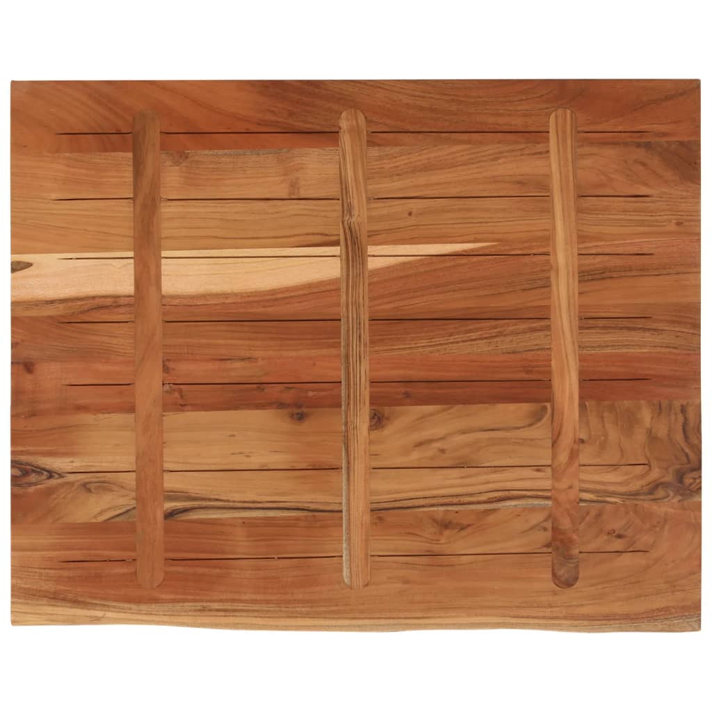 Blat birou 100x80x3,8 cm dreptunghiular lemn acacia margine vie GartenMobel Dekor