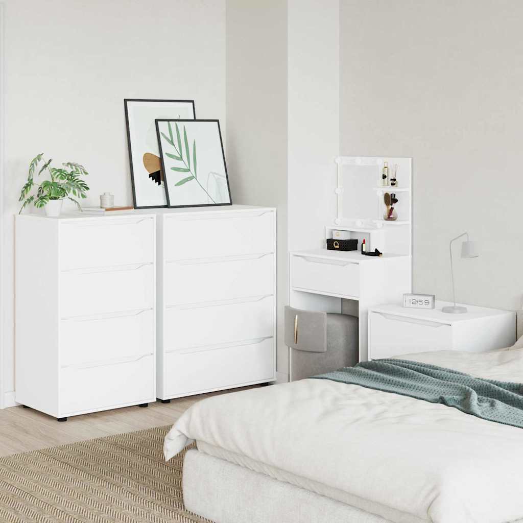 Dulapuri de depozitare 2 pcs Alb 60 x 48 x 105 cm Lemn compozit GartenMobel Dekor