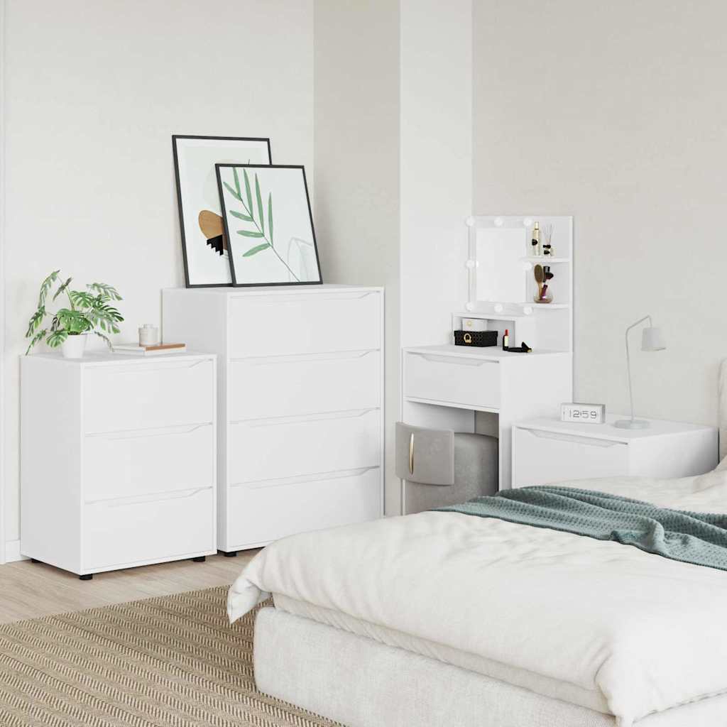 Dulapuri de depozitare 2 pcs Alb 80 x 48 x 105 cm Lemn compozit GartenMobel Dekor