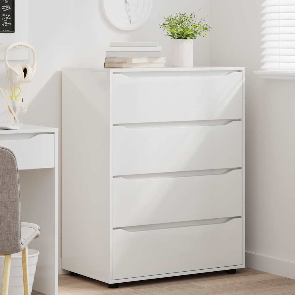 Dulapuri de depozitare 2 pcs Alb lucios 80 x 48 x 105 cm GartenMobel Dekor