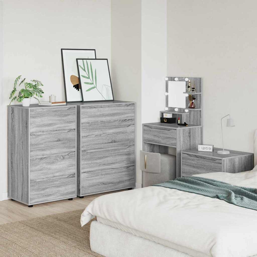 Dulapuri de depozitare 2 pcs Gri Sonoma 60 x 48 x 105 cm GartenMobel Dekor