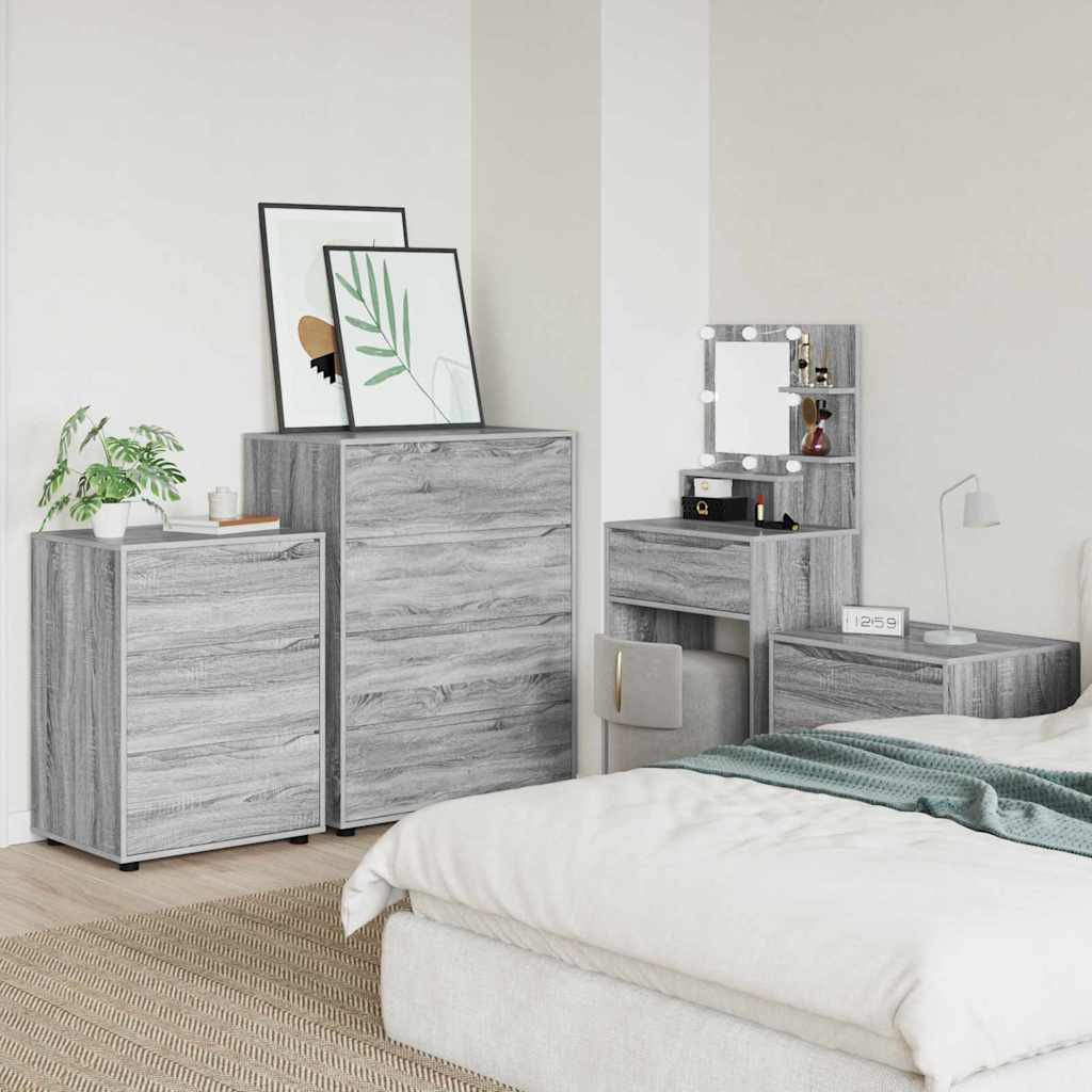 Dulapuri de depozitare 2 pcs Gri Sonoma 80 x 48 x 105 cm GartenMobel Dekor