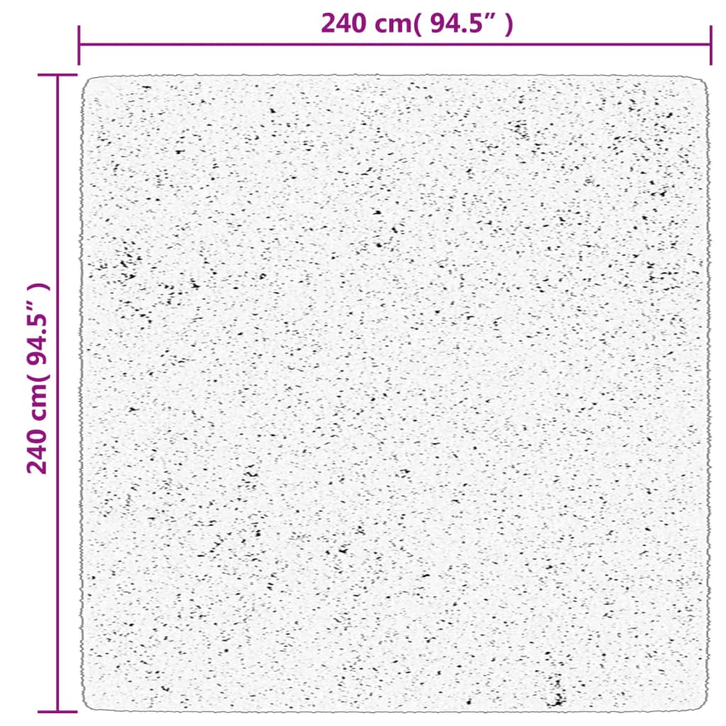 Covor „OVIEDO”, fire scurte, crem, 240x240 cm GartenMobel Dekor