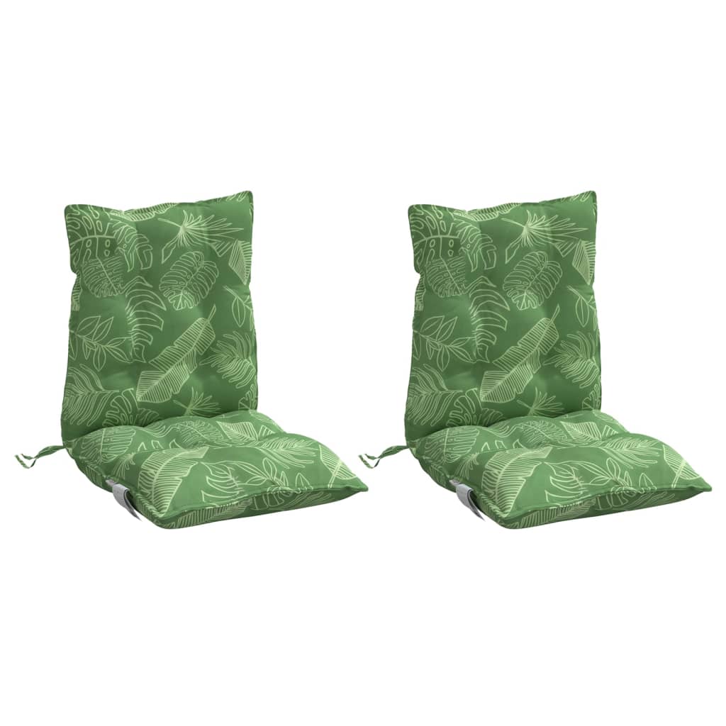 Perne de scaun spătar jos, 2 buc., model frunze, textil oxford GartenMobel Dekor