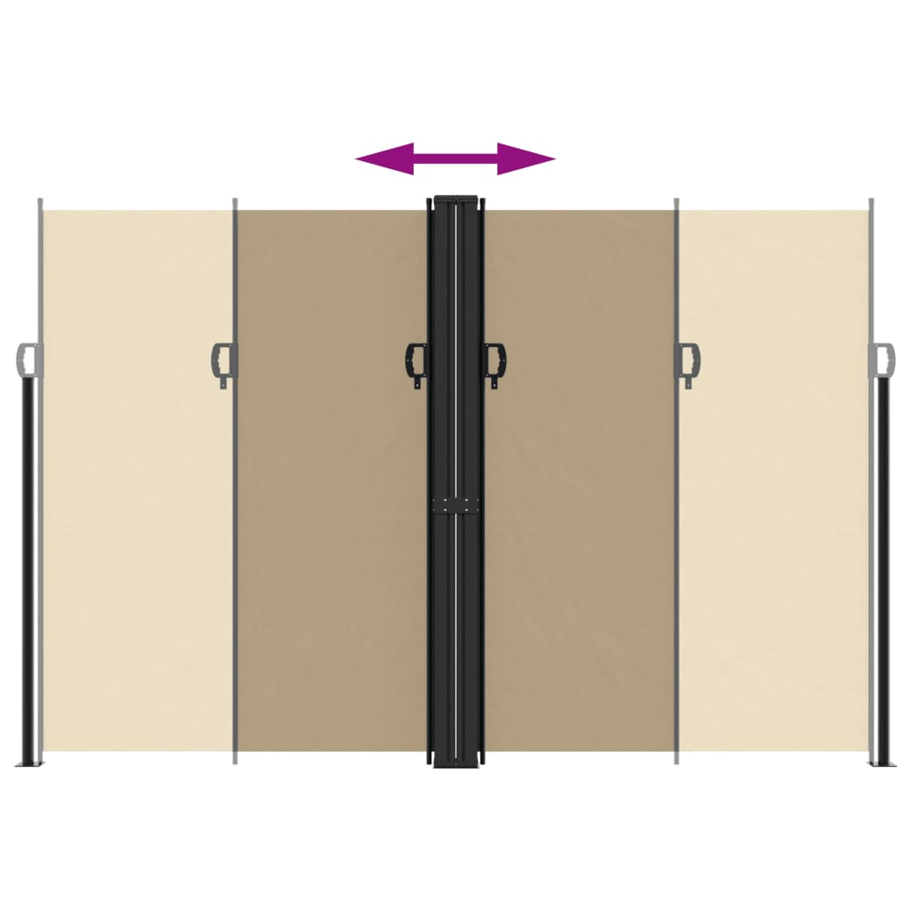 Copertină laterală retractabilă, bej, 220x1000 cm GartenMobel Dekor