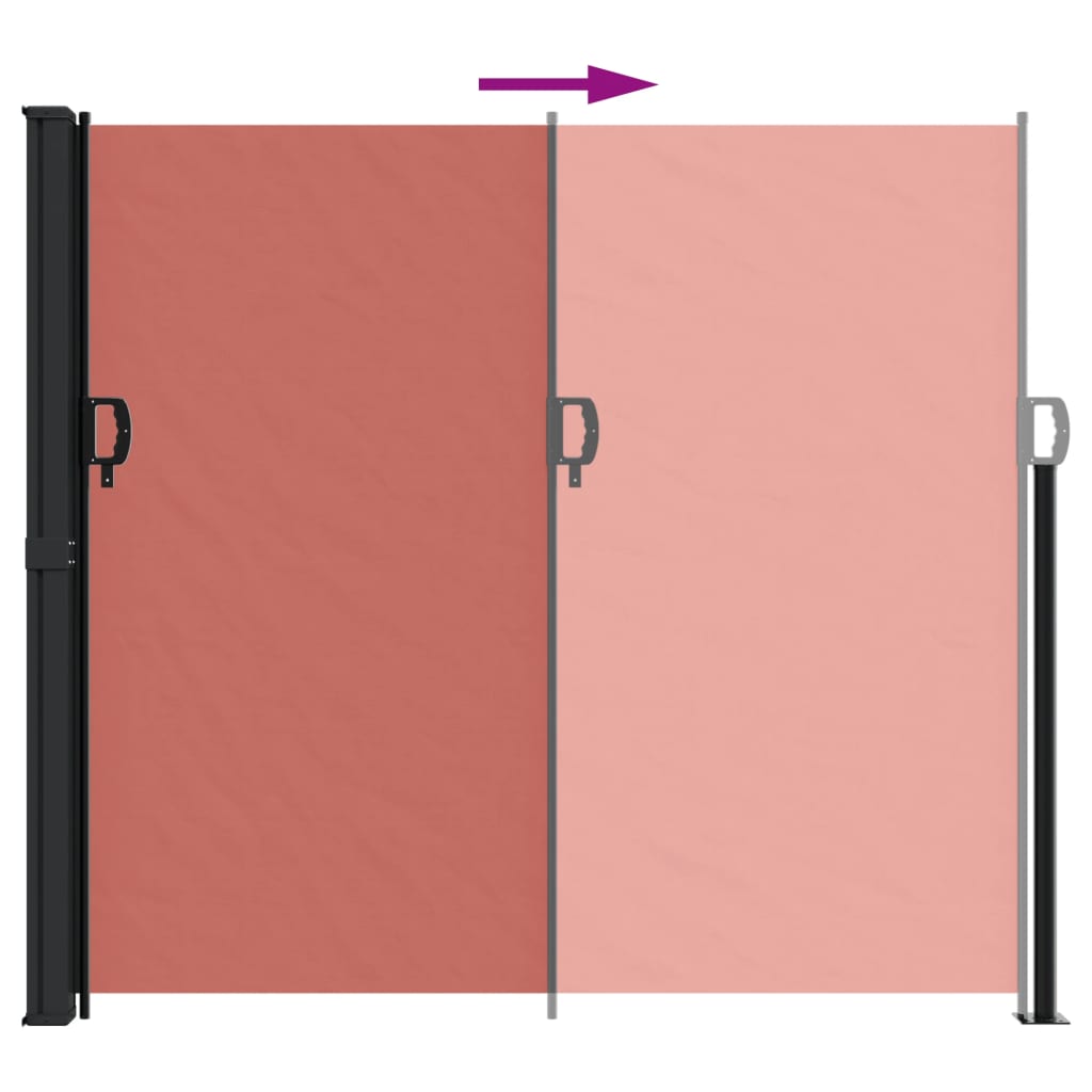 Copertină laterală retractabilă, teracotă, 180x600 cm GartenMobel Dekor