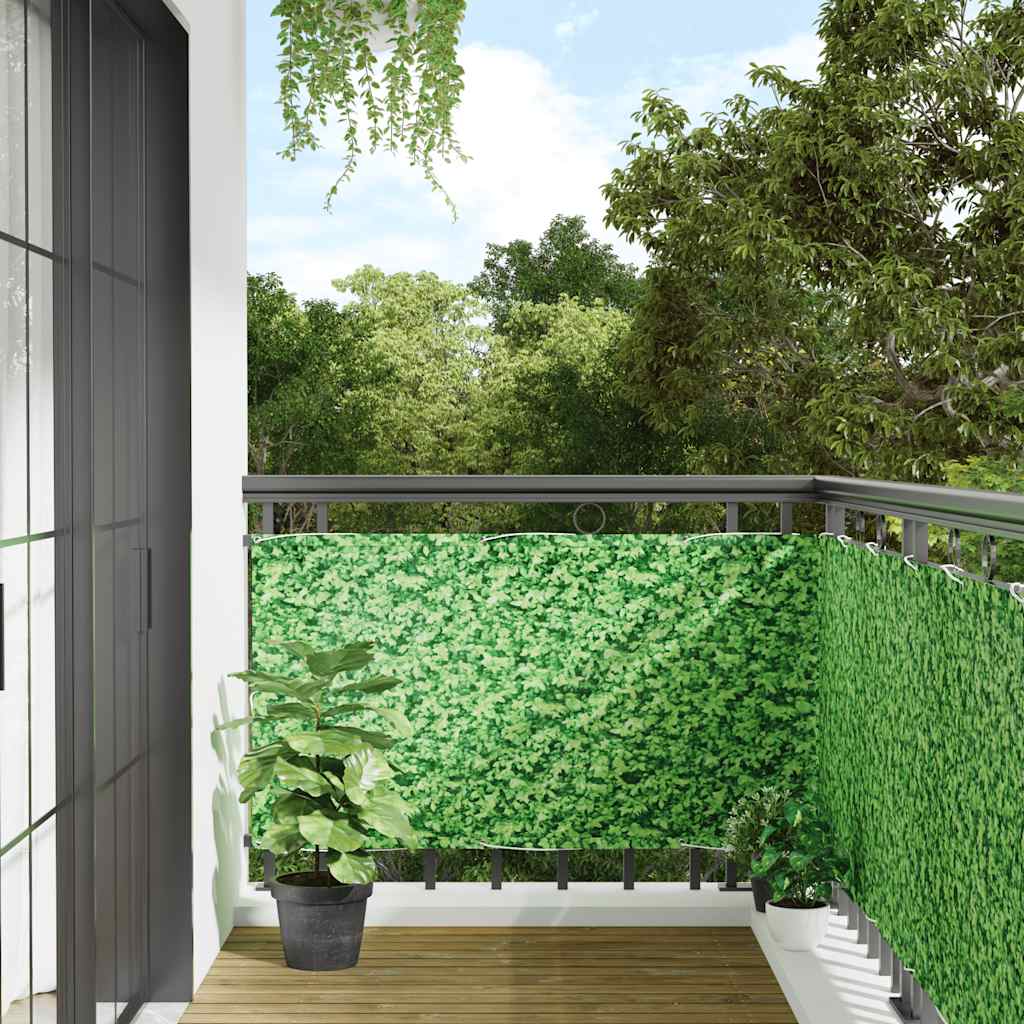 Paravan de balcon cu aspect de plantă, verde, 300x90 cm, PVC GartenMobel Dekor