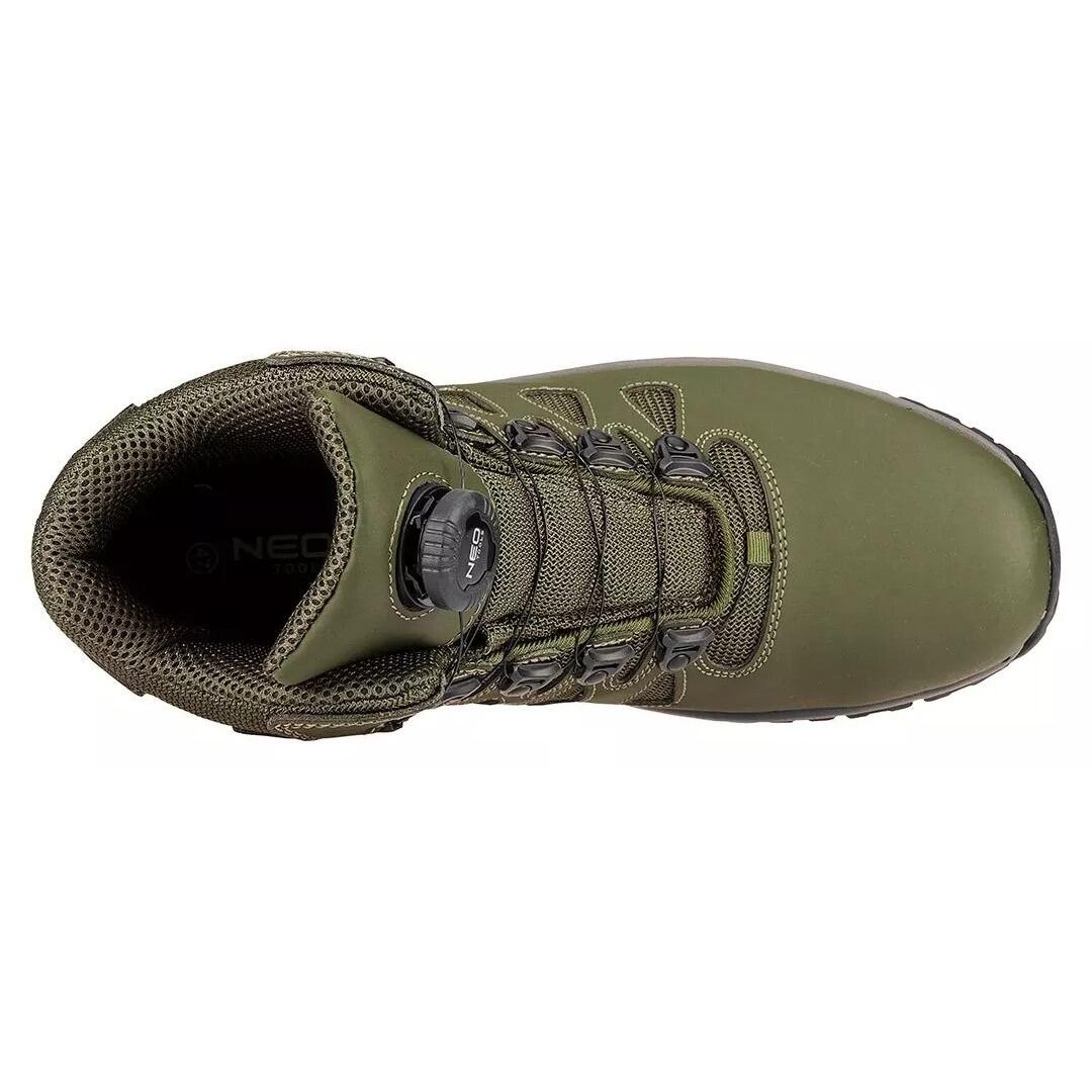 Bocanci de lucru, O2, SR, FO, sireturi cu buton de blocare, piele nabuc, marimea 44, NEO GartenVIP DiyLine