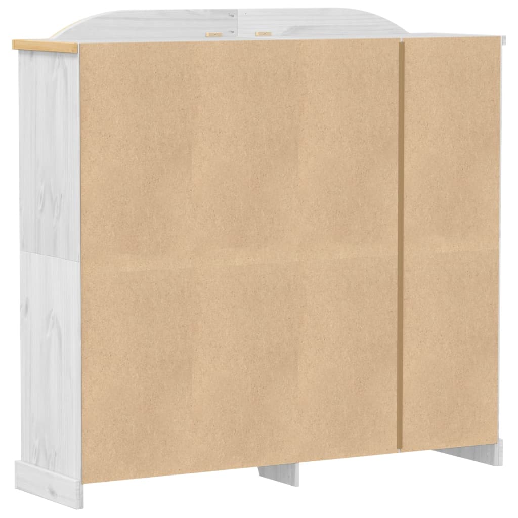 Șifonier „Corona”, alb, 194x52x186 cm, lemn masiv de pin GartenMobel Dekor