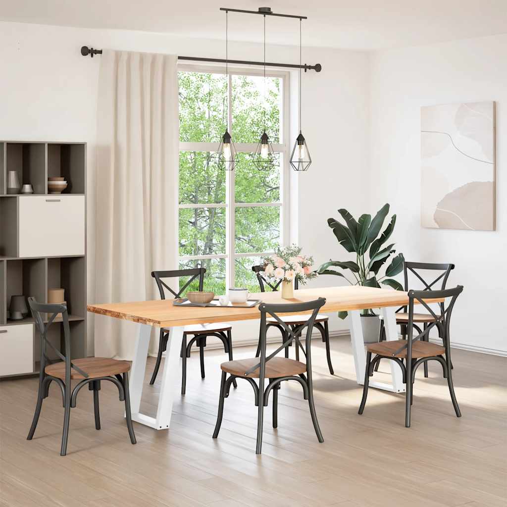 Picioare de masă în formă de U, 2 buc., alb, 50x(72-73) cm, oțel GartenMobel Dekor