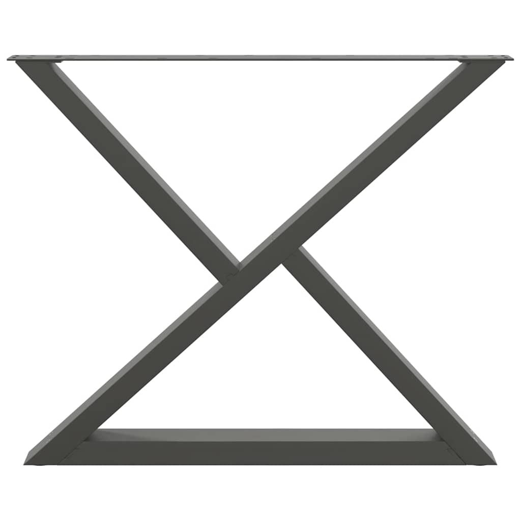 Picioare masă de sufragerie, 2 buc., antracit, 90x(72-73,3) cm, oțel GartenMobel Dekor