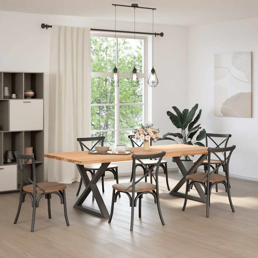 Picioare masă de sufragerie, 2 buc., antracit, 90x(72-73,3) cm, oțel GartenMobel Dekor