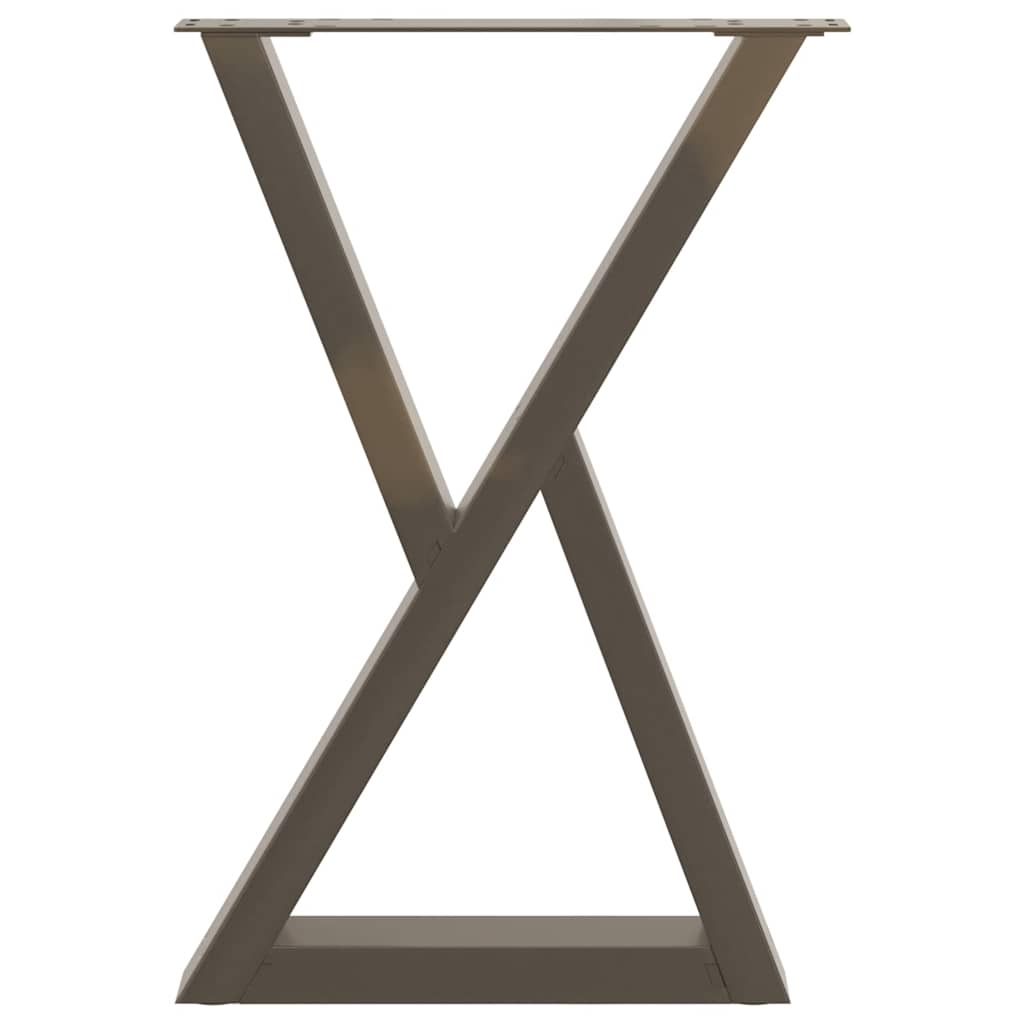 Picioare masă de sufragerie, 2 buc., oțel natural, 50x(72-73,3) cm GartenMobel Dekor