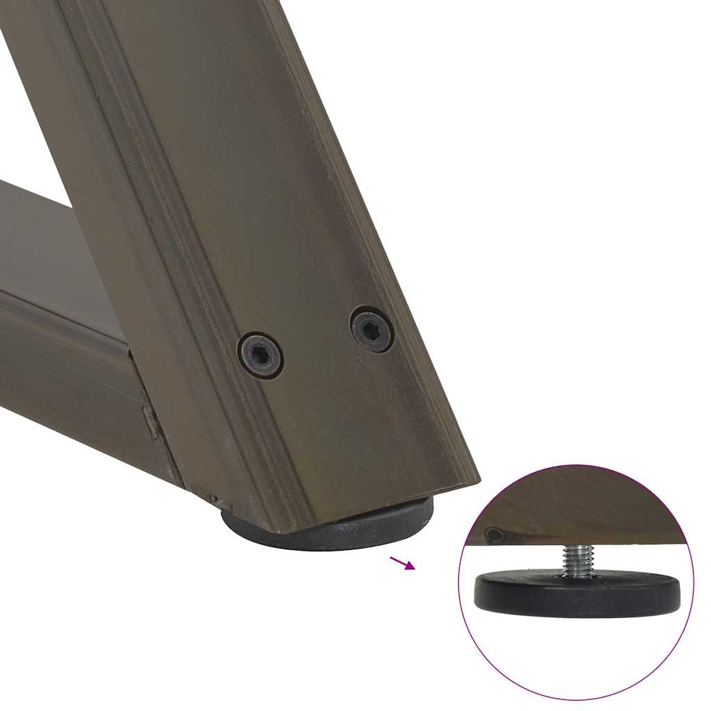 Picioare masă de sufragerie, 2 buc., oțel natural, 50x(72-73,3) cm GartenMobel Dekor