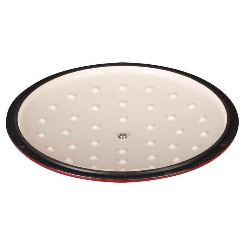 Oala de fonta emailata cu capac, maner din inox, rosie, 4 L, Magic Home GartenVIP DiyLine