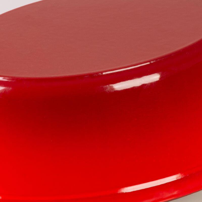 Oala de fonta emailata cu capac, maner din inox, rosie, 4 L, Magic Home GartenVIP DiyLine