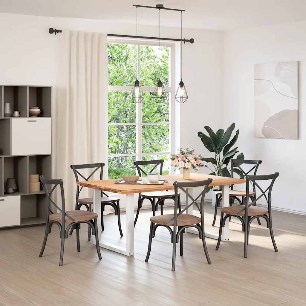 Picioare de masă în formă de U, 2 buc., alb, 80x(72-73) cm, oțel GartenMobel Dekor