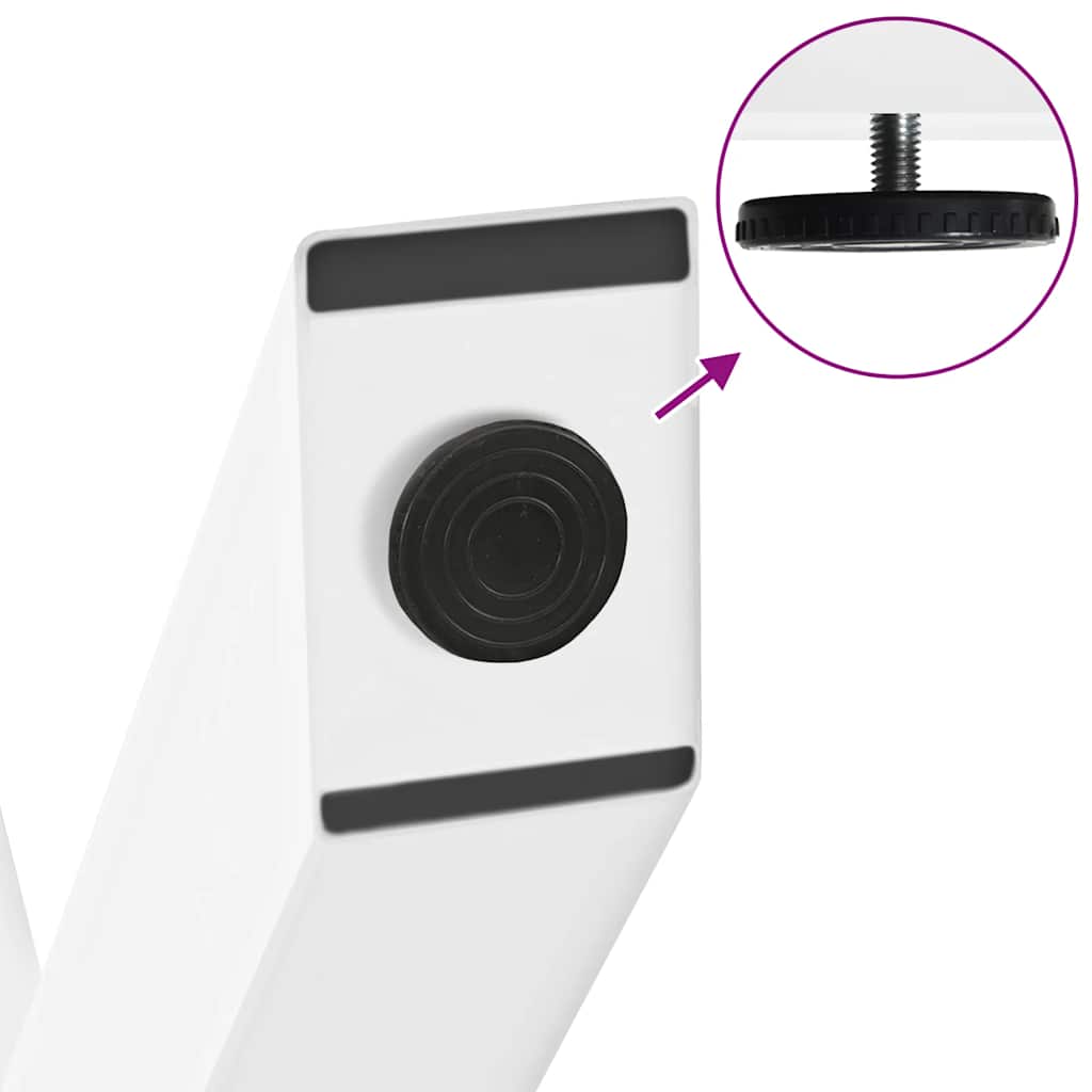 Picioare de masă în formă de X, 2 buc., alb, 50x(72-73) cm, oțel GartenMobel Dekor