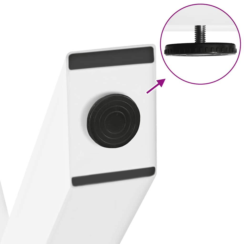 Picioare de masă în formă de X, 2 buc., alb, 57x(72-73) cm, oțel GartenMobel Dekor