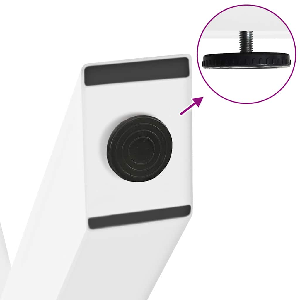 Picioare de masă în formă de X, 2 buc., alb, 80x(72-73) cm, oțel GartenMobel Dekor