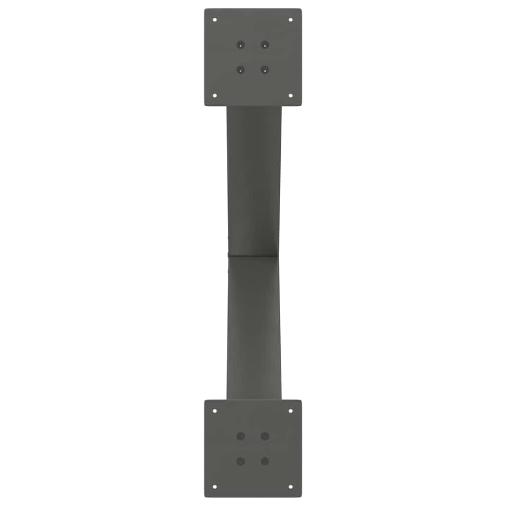 Picioare de masă în formă de X, 2 buc., antracit, 80x(72-73) cm, oțel GartenMobel Dekor