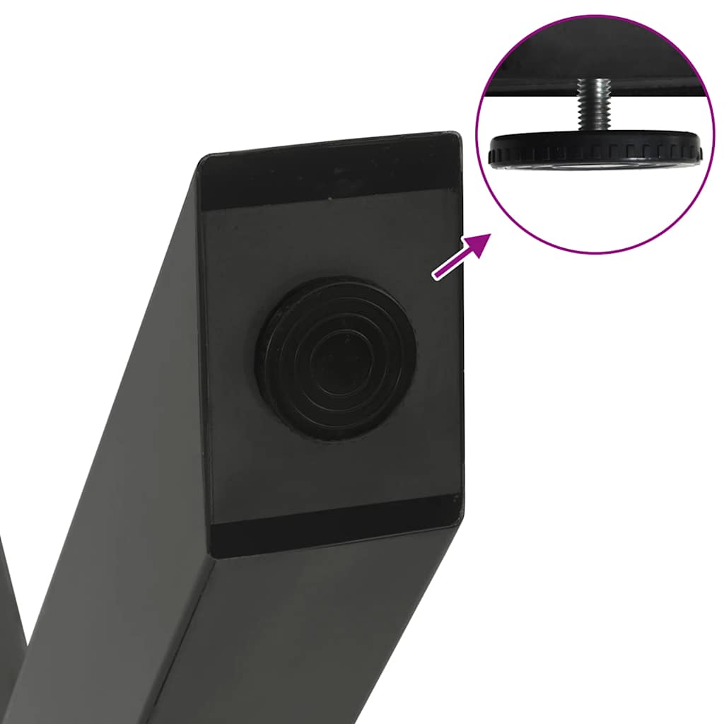 Picioare de masă în formă de X, 2 buc., antracit, 80x(72-73) cm, oțel GartenMobel Dekor