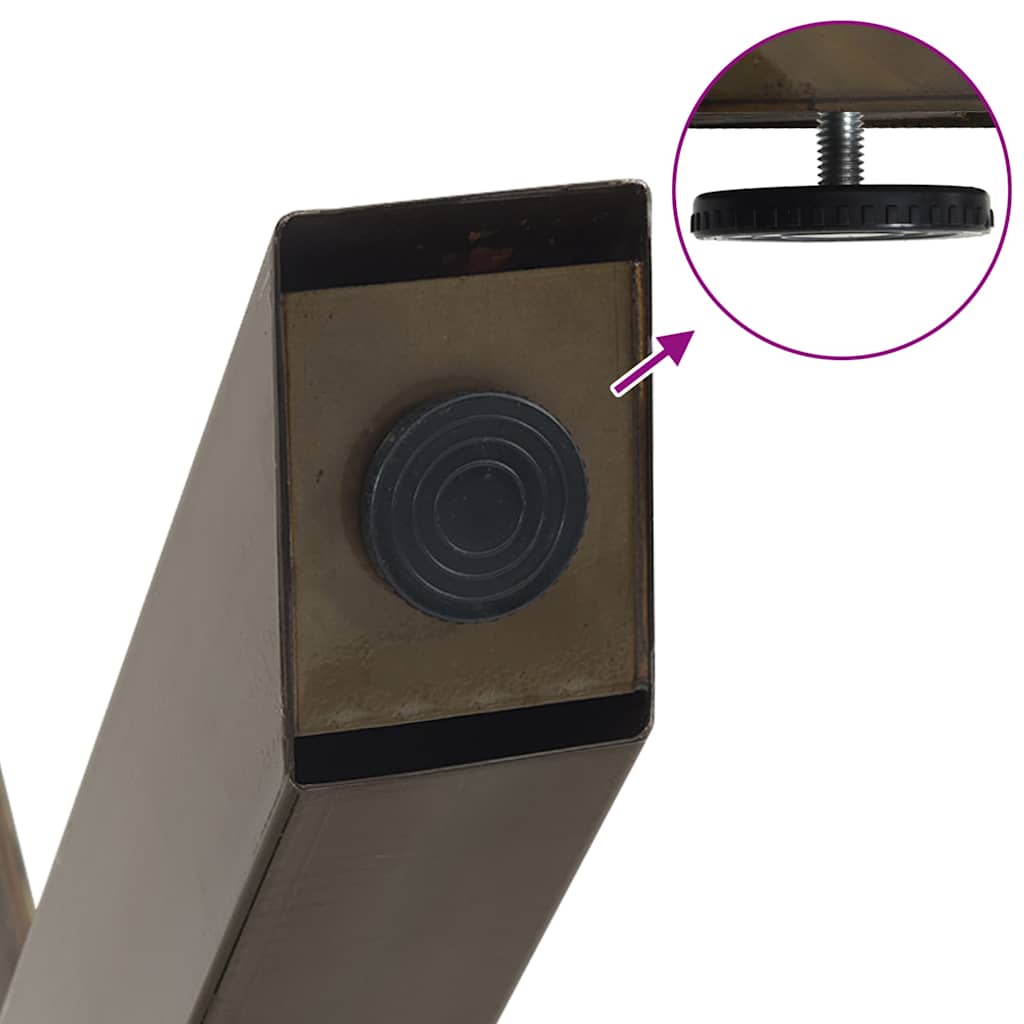 Picioare de masă în formă de X, 2 buc., oțel natural, 50x(72-73) cm GartenMobel Dekor