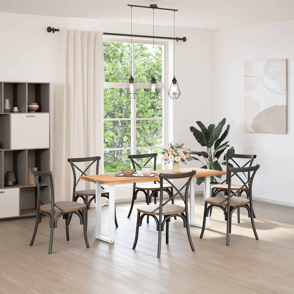 Picioare de masă consolă în formă de U, 2 buc., alb, 28x(72-73) cm, oțel GartenMobel Dekor