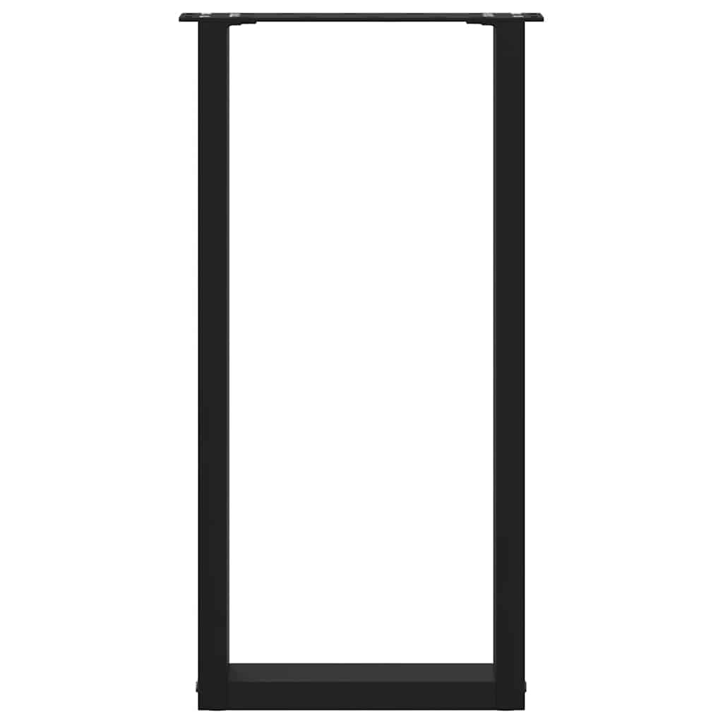 Picioare de masă consolă în formă de U, 2 buc., negru, 28x(72-73) cm, oțel GartenMobel Dekor