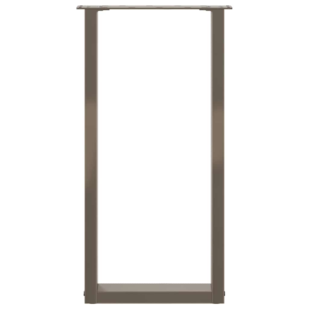Picioare de masă consolă în formă de U, 2 buc., oțel natural, 28x(72-73) cm GartenMobel Dekor