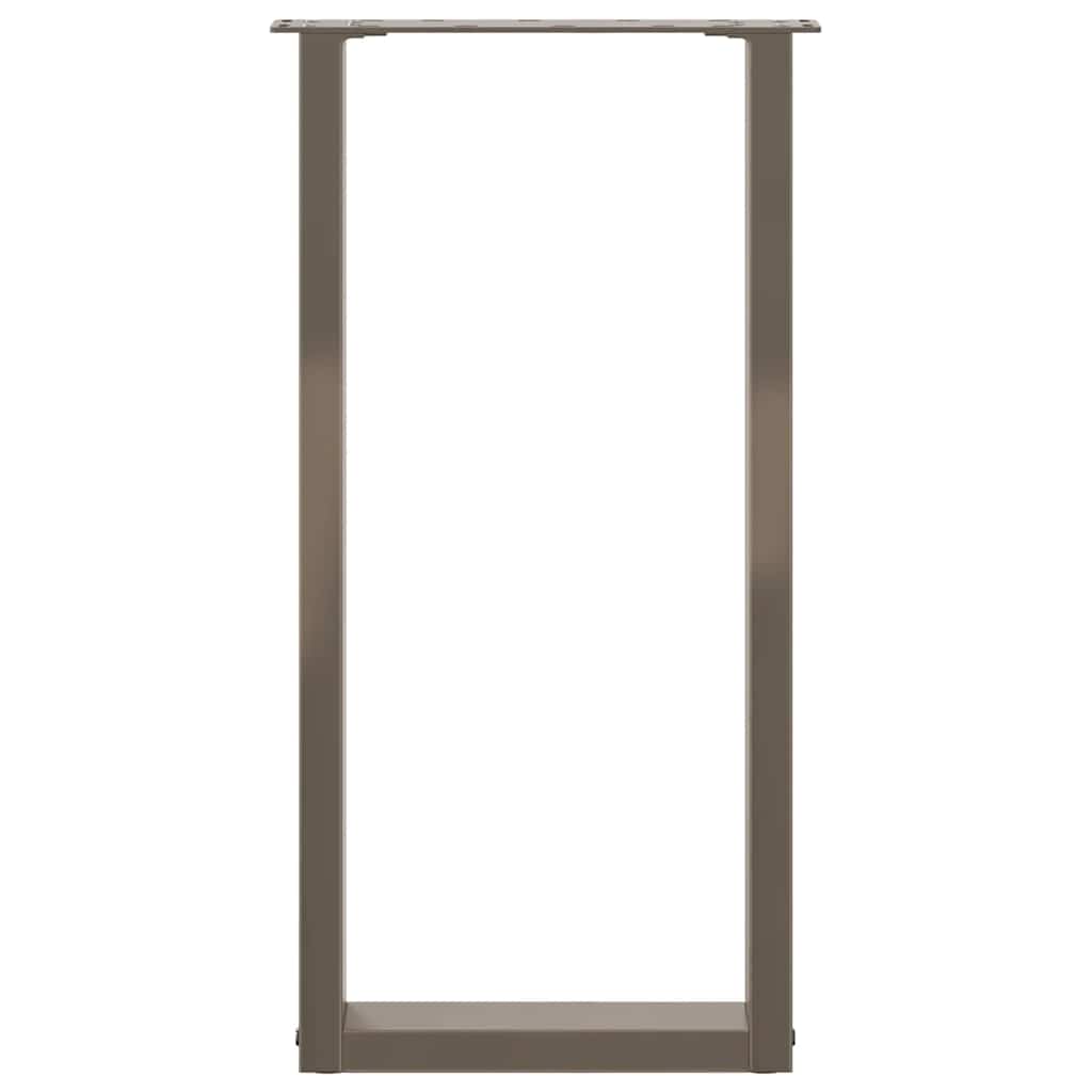 Picioare de masă consolă în formă de U, 2 buc., oțel natural, 38x(72-73) cm GartenMobel Dekor