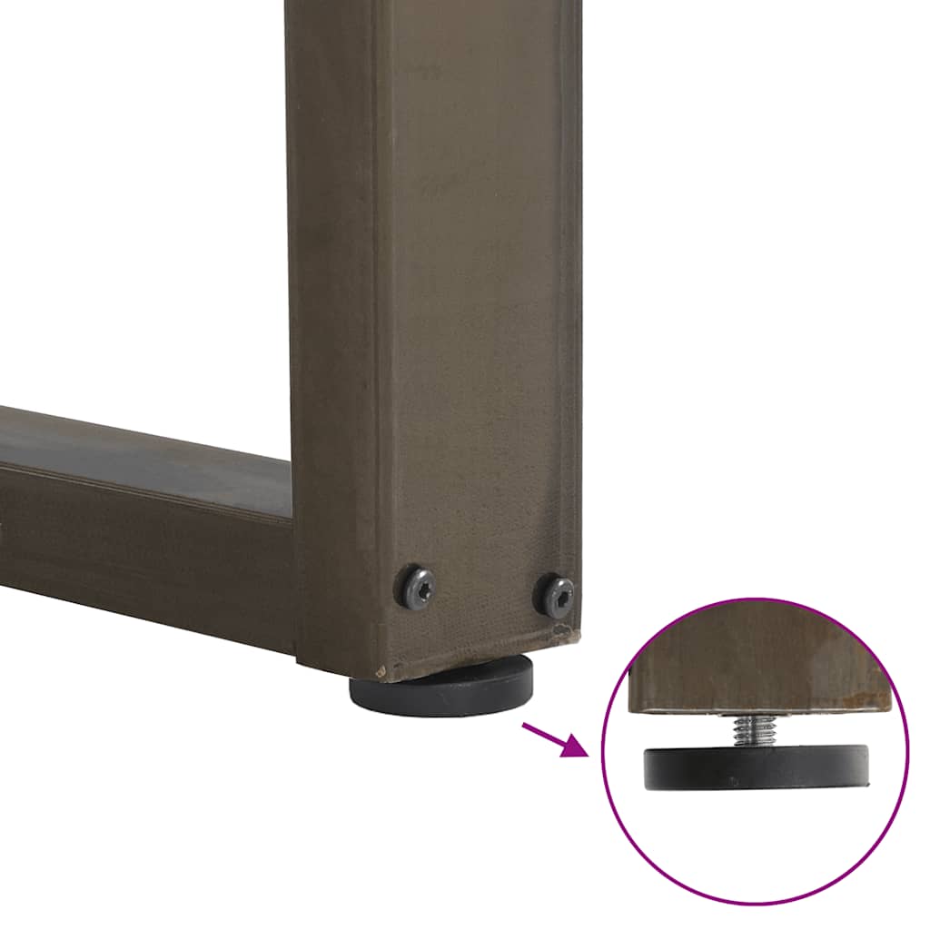 Picioare de masă consolă în formă de U, 2 buc., oțel natural, 38x(72-73) cm GartenMobel Dekor