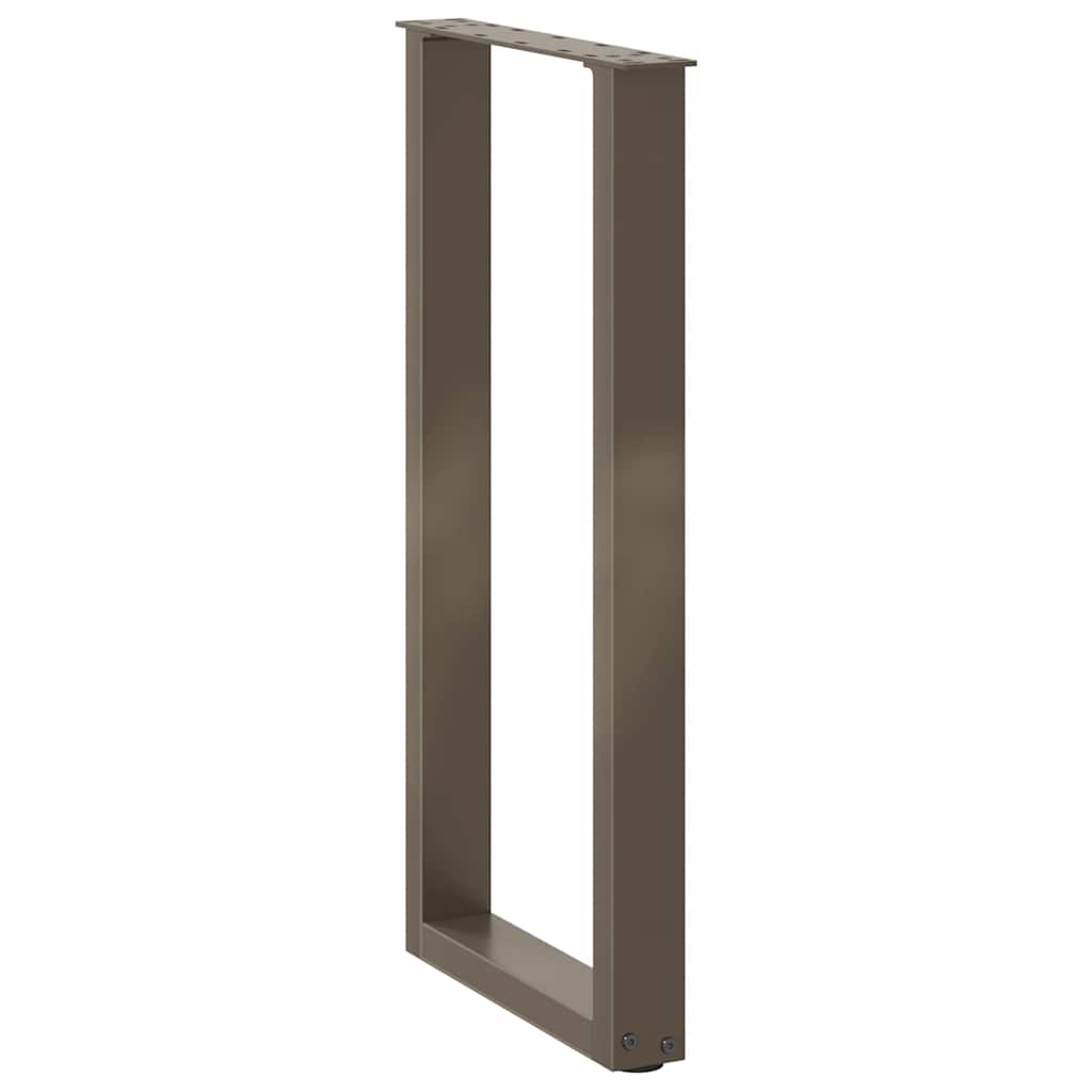 Picioare de masă consolă în formă de U, 2 buc., oțel natural, 38x(72-73) cm GartenMobel Dekor