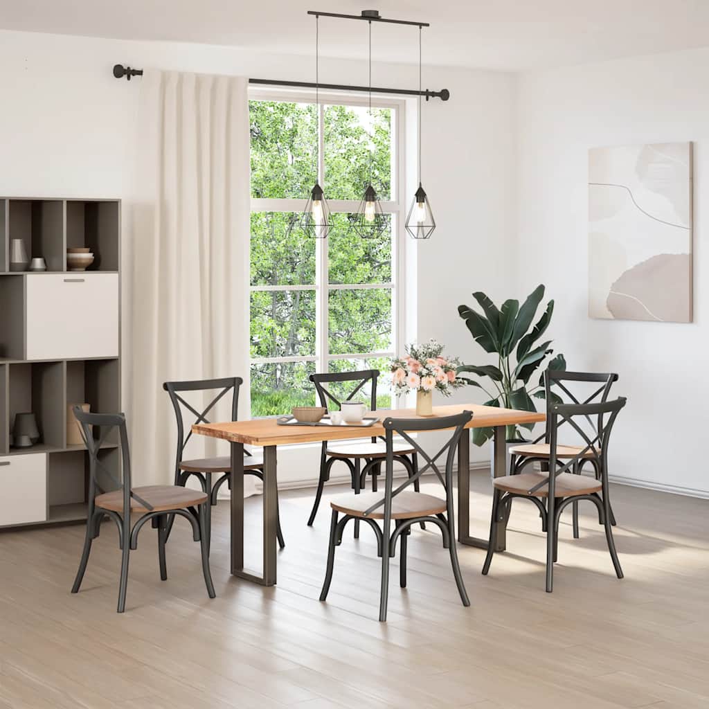 Picioare de masă consolă în formă de U, 2 buc., oțel natural, 38x(72-73) cm GartenMobel Dekor